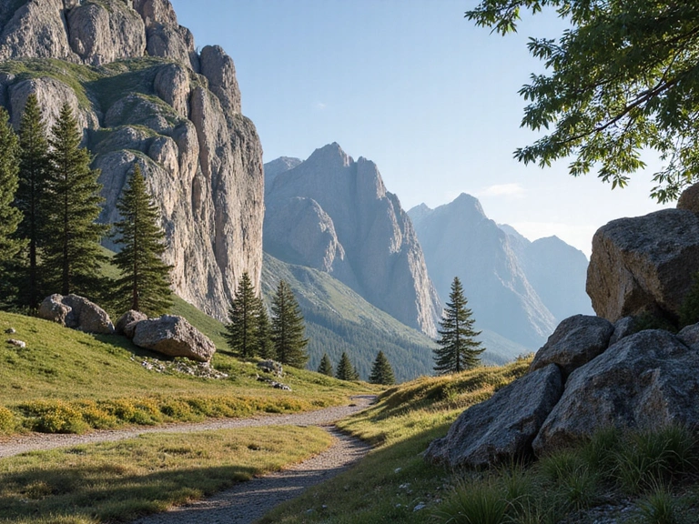 Robust natural landscape with masculine elements